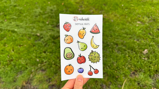 Skeptical Fruits Vinyl Sticker Sheet