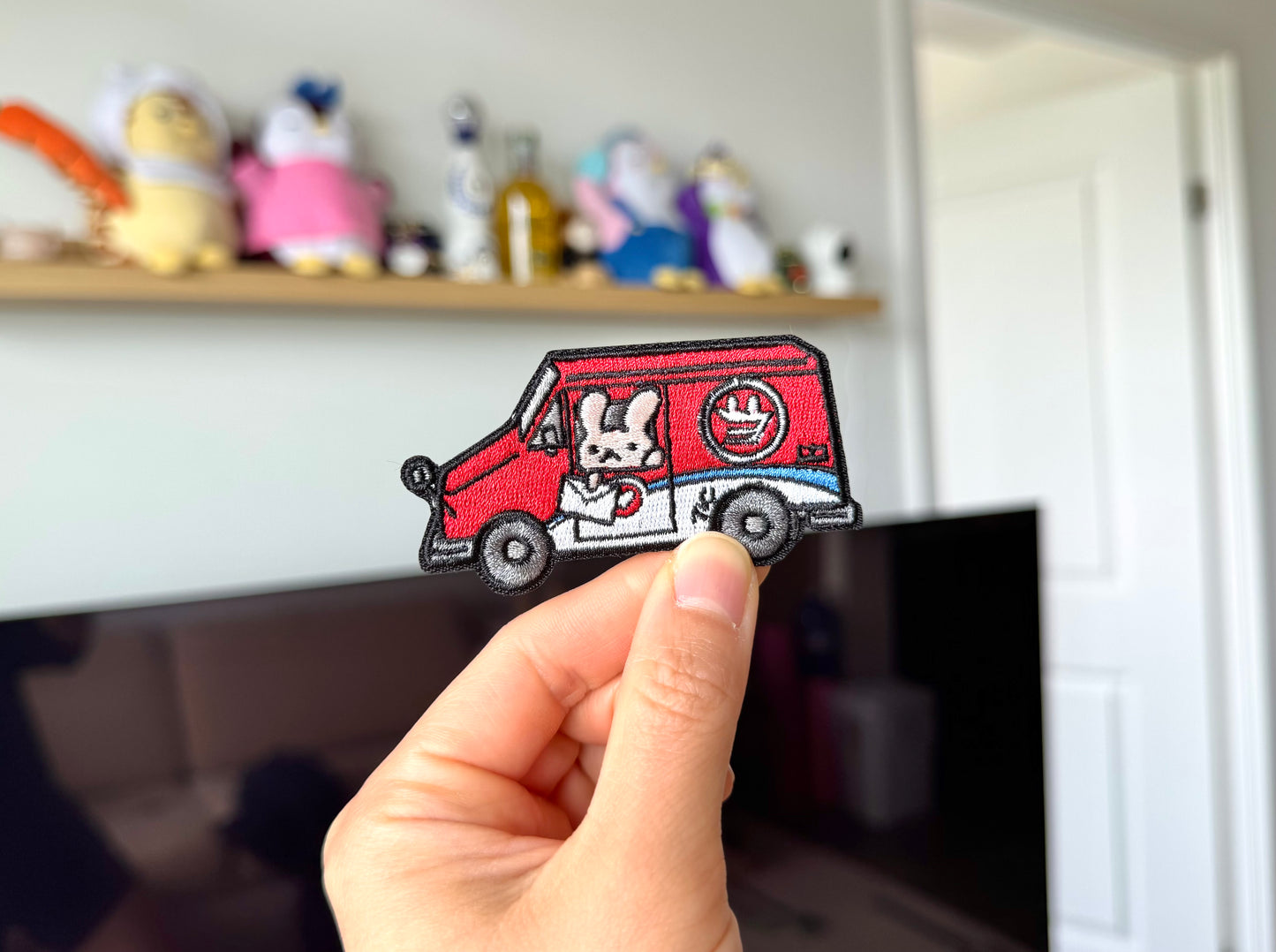 Bunny Postal Iron-On Embroidered Patches