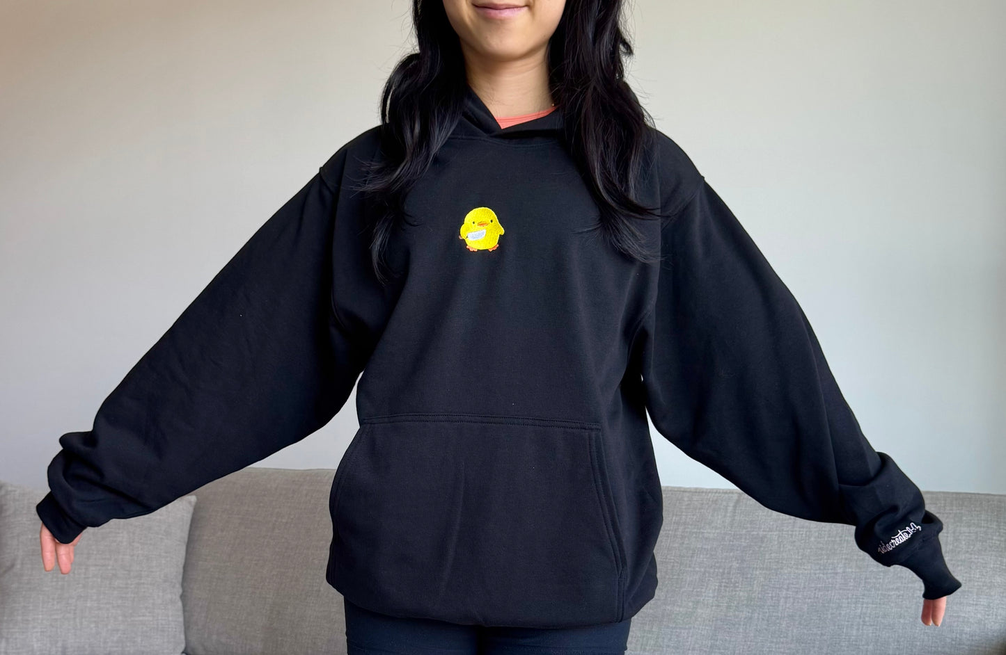 Stabby Duck Embroidered Hoodie
