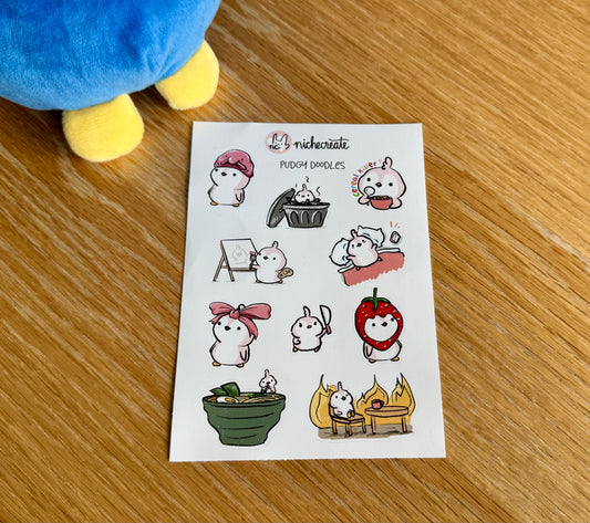 Pudgy Doodles Penguin Vinyl Sticker Sheet