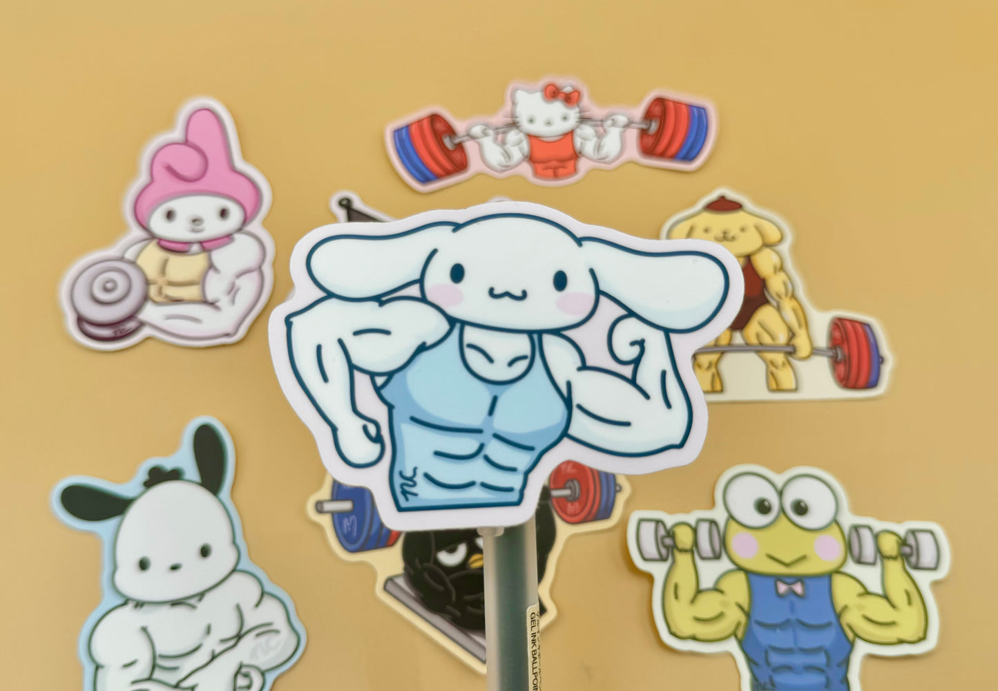 Hello Gym Vinyl Stickers (Inspired Art)