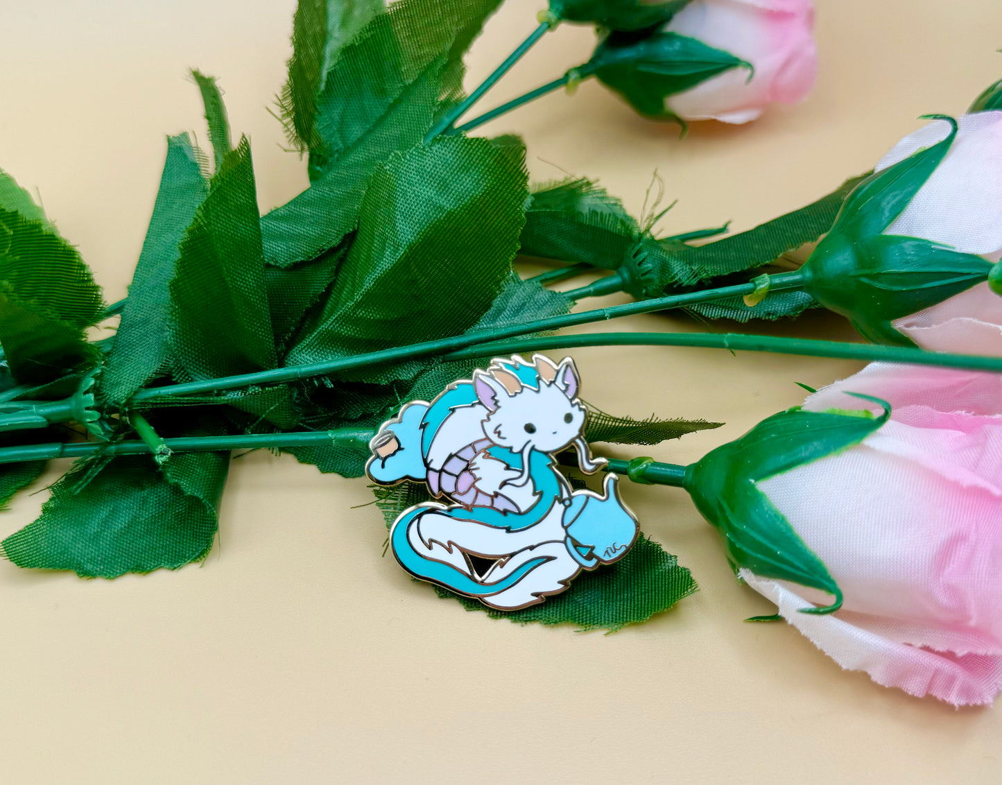 Spirit Café Coffee Gold Enamel Pins & Keychains (Inspired Art)