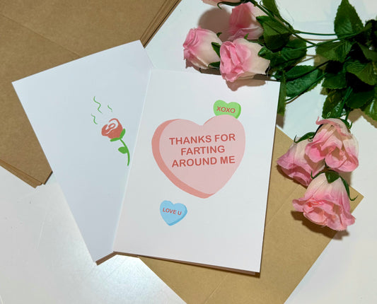 Thanks For Farting Heart Card | Customizable