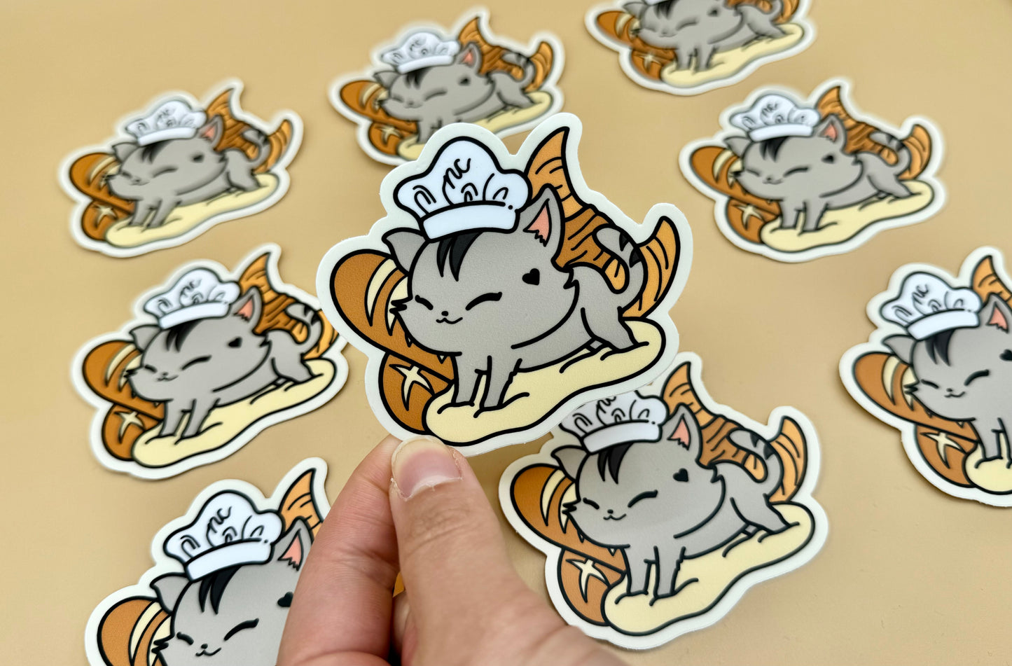 Kneading Cat Enamel Pin & Vinyl Sticker