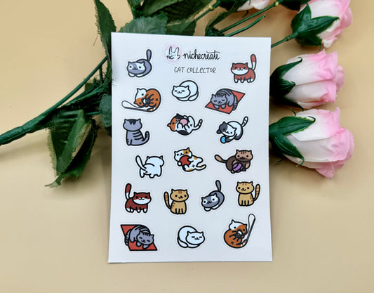 Cat Collector Vinyl Sticker Sheet (Inspired Art)
