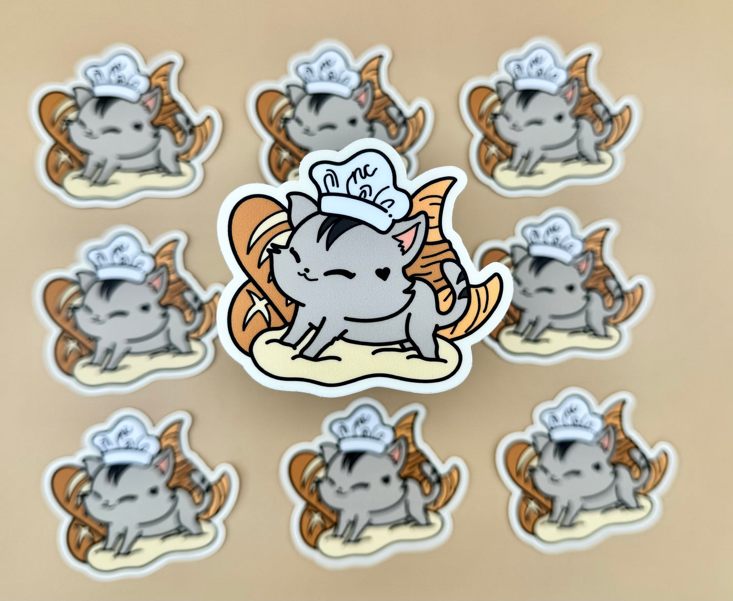 Kneading Cat Enamel Pin & Vinyl Sticker