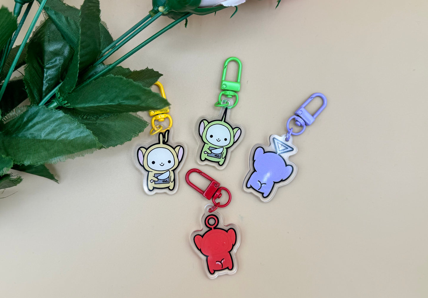 Stabby Telebutties Enamel Pin & Keychain (Inspired Art)