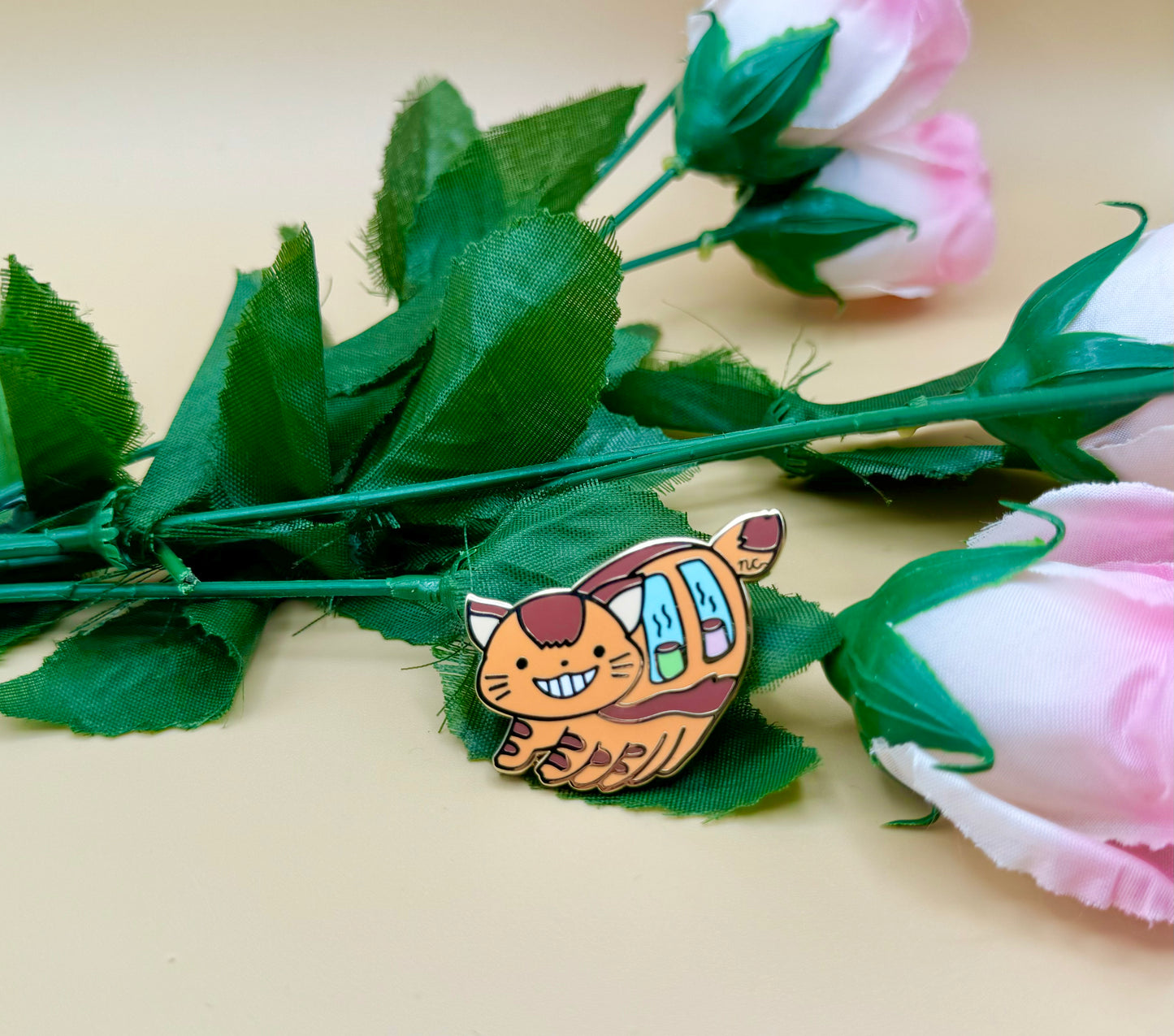 Spirit Café Coffee Gold Enamel Pins & Keychains (Inspired Art)