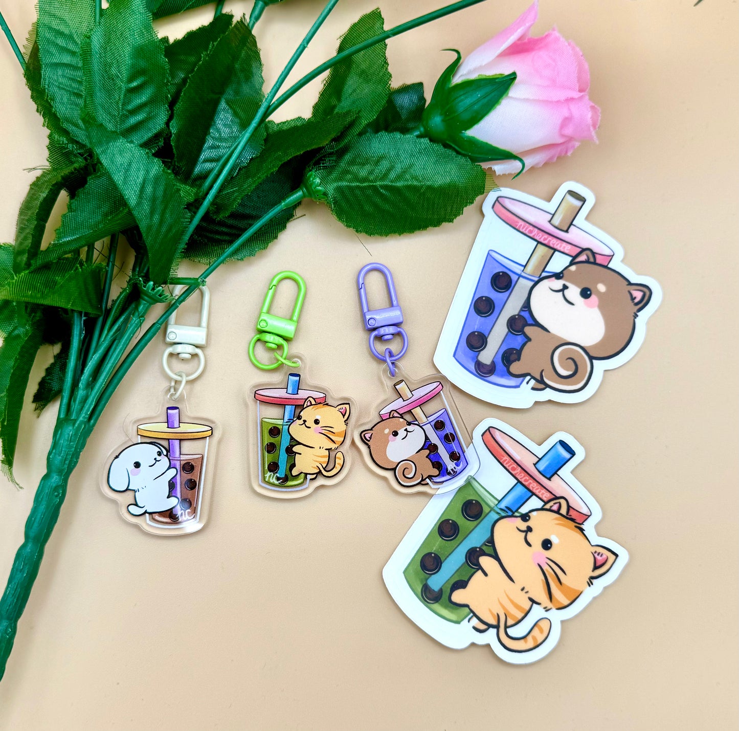 BBT Pets Vinyl Stickers & Keychains (Transparent)