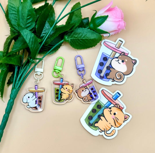 BBT Pets Vinyl Stickers & Keychains (Transparent)