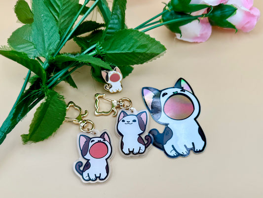 Pop Cat Stickers, Keychains, & Enamel Pins