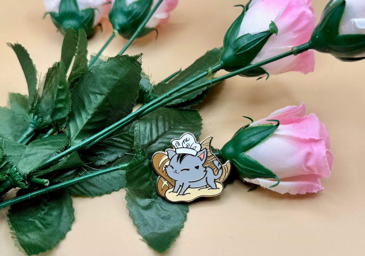 Kneading Cat Enamel Pin & Vinyl Sticker
