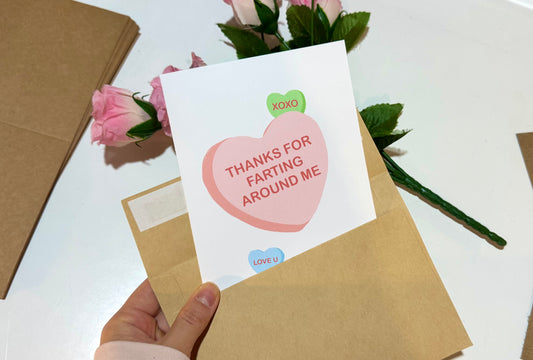 Thanks For Farting Heart Card | Customizable