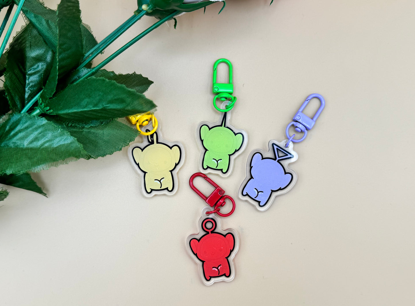 Stabby Telebutties Enamel Pin & Keychain (Inspired Art)