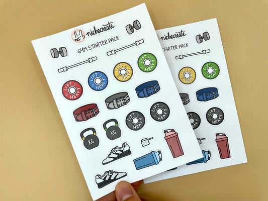 Gym Starter Pack Vinyl Sticker Sheet