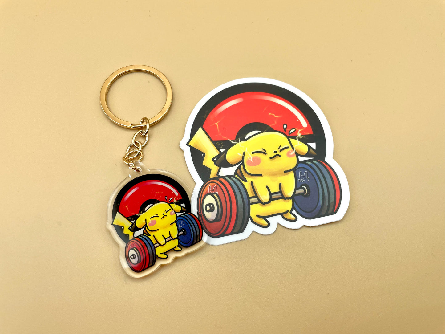 Electric Gym Vinyl Stickers & Keychains