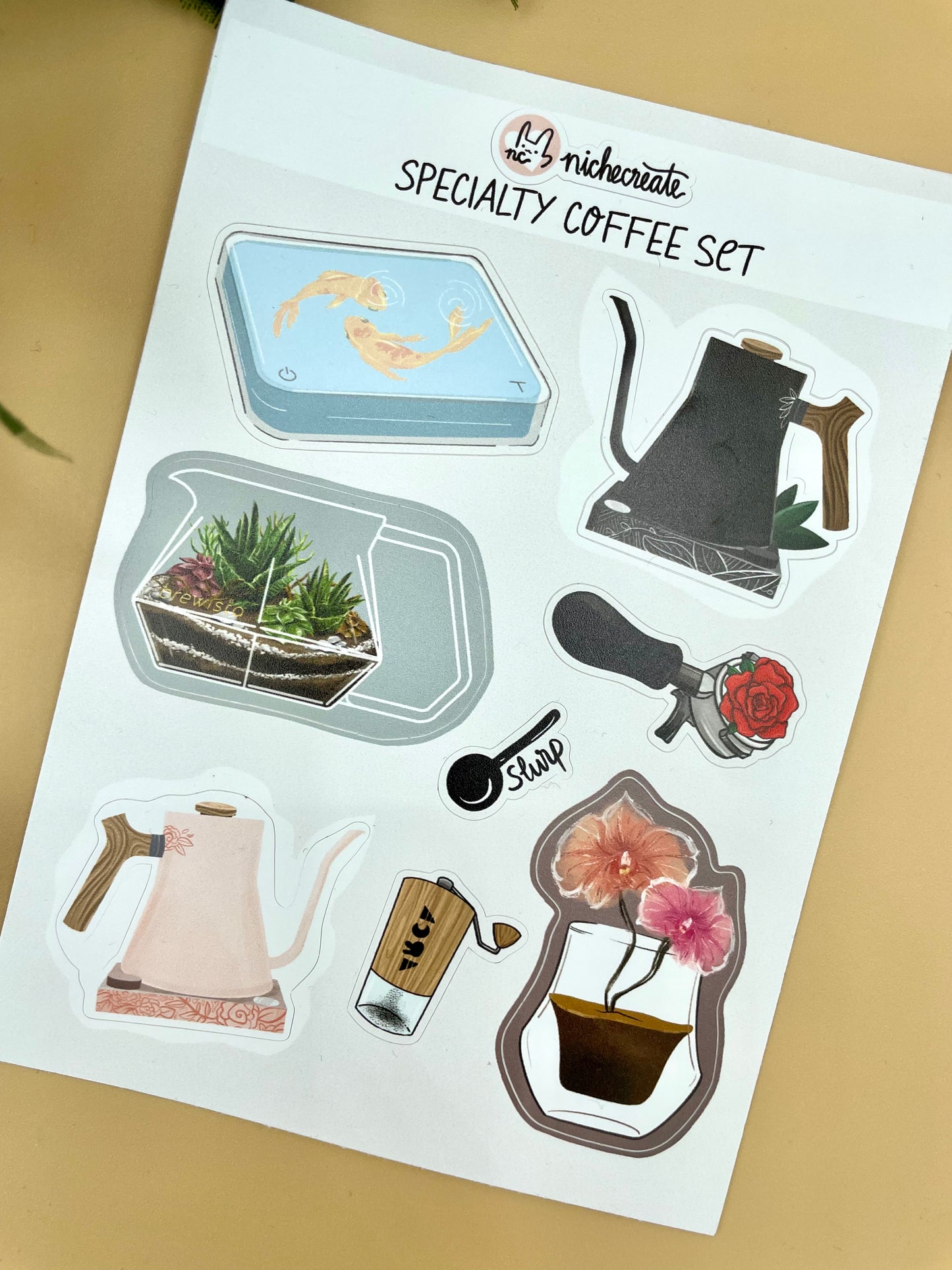 Specialty Coffee Vinyl Sticker Sheet