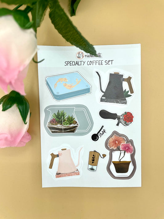 Specialty Coffee Vinyl Sticker Sheet
