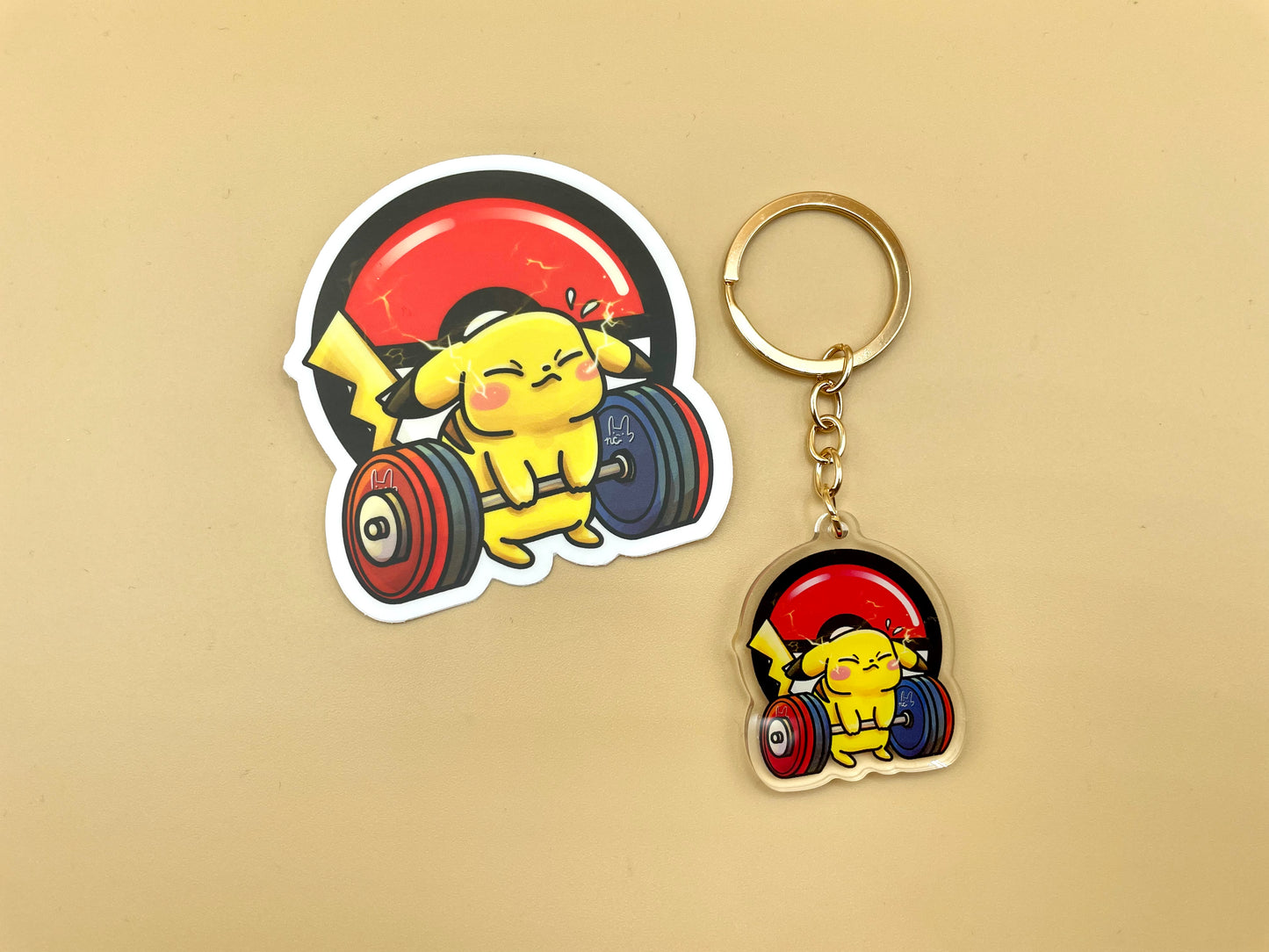 Electric Gym Vinyl Stickers & Keychains