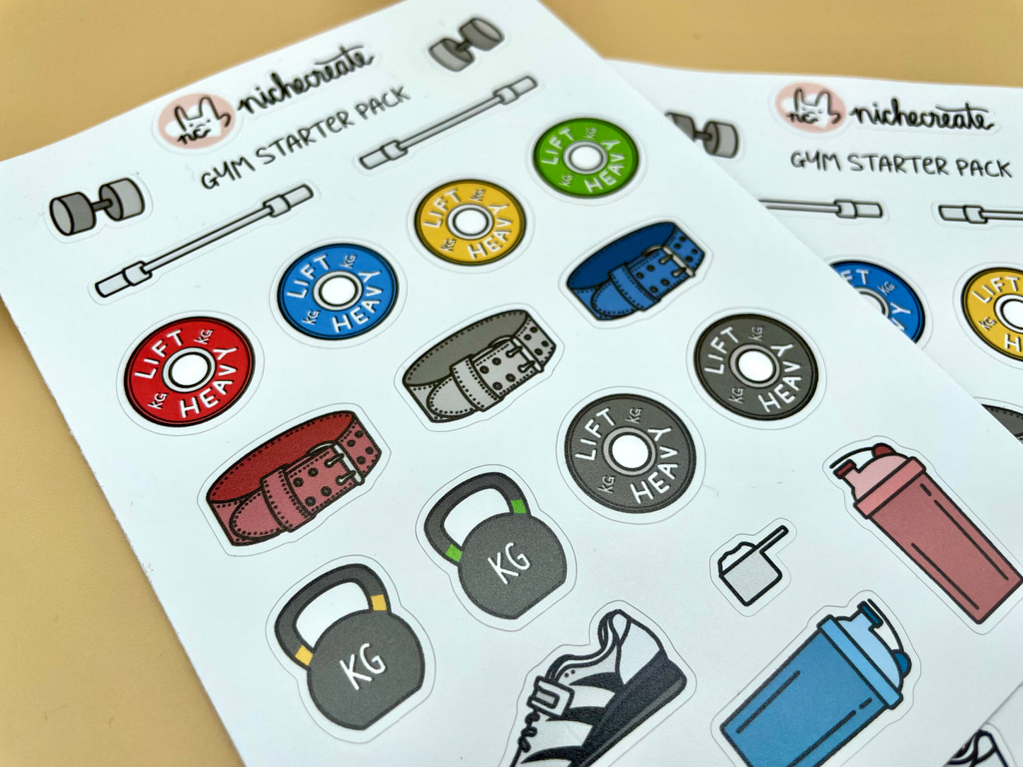 Gym Starter Pack Vinyl Sticker Sheet