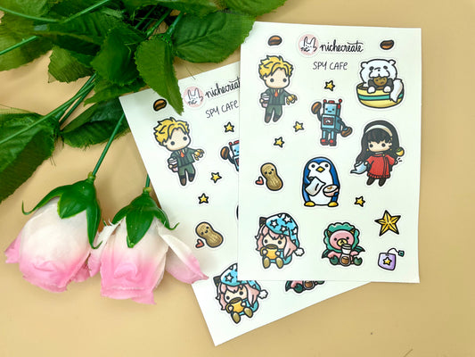 Spy Cafe Vinyl Sticker Sheet