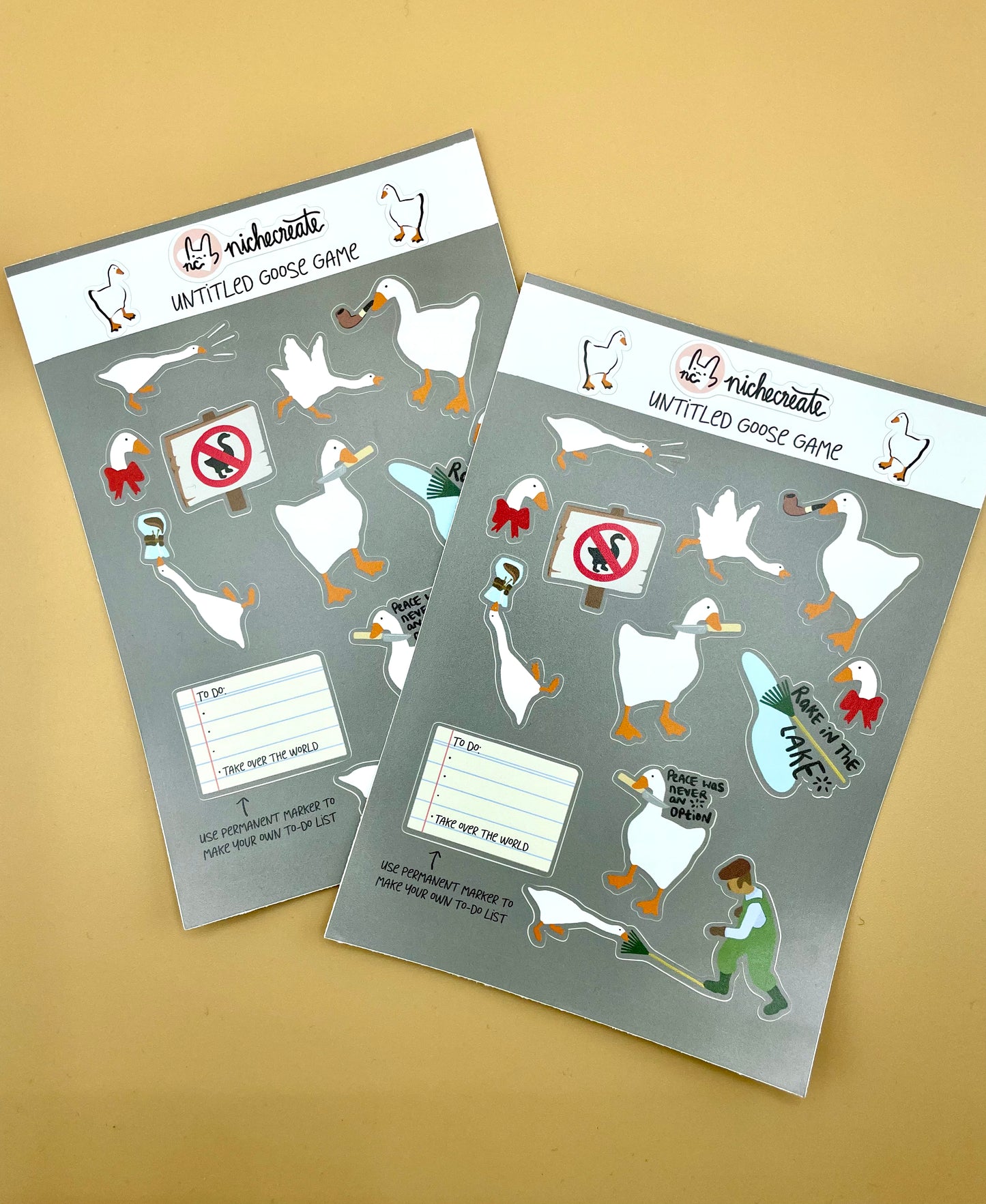 Untitled Goose Game Vinyl Sticker Sheet