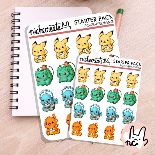 Brewer Starter Pack Planner Sticker Sheet (Inspired Art)
