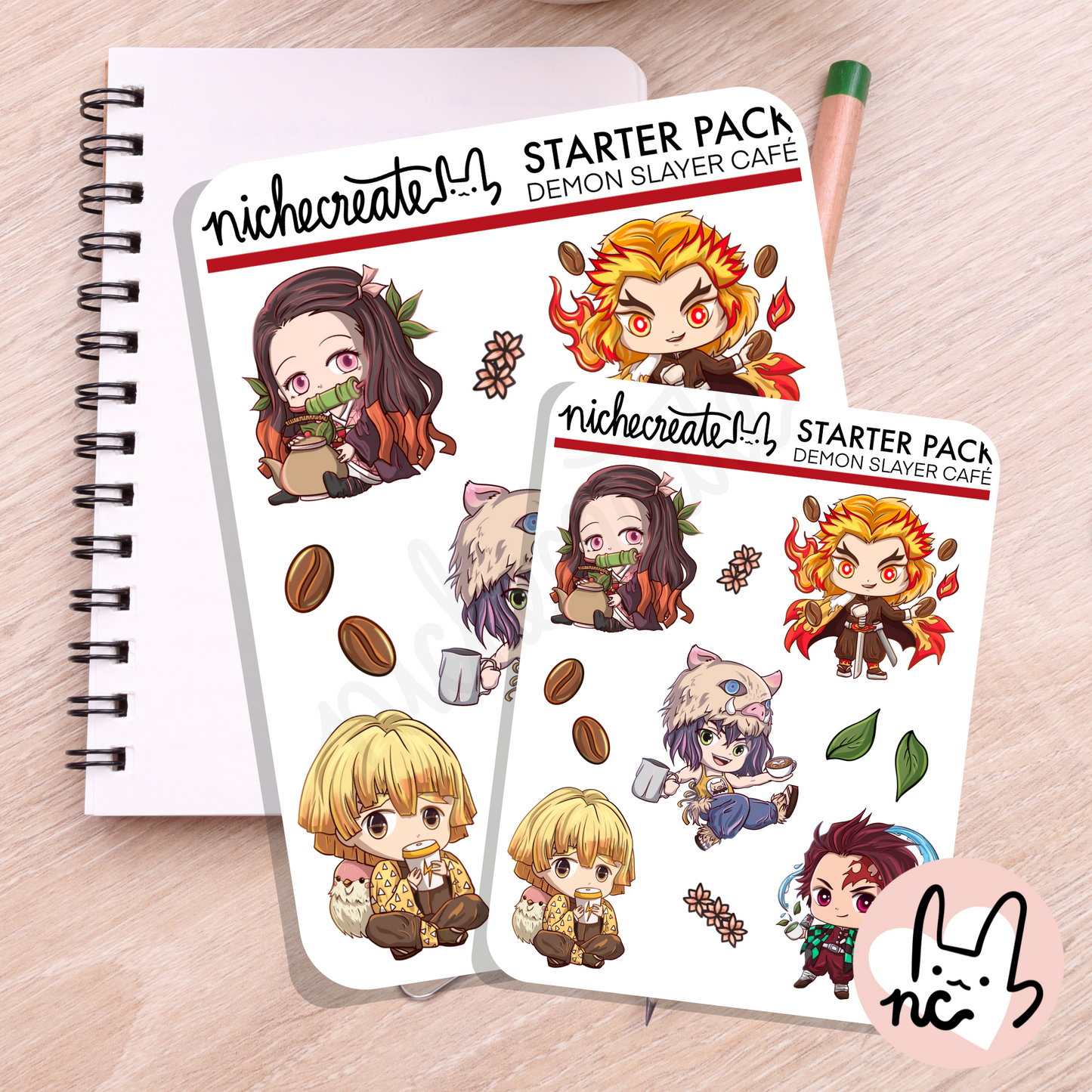 Demon Café Planner Sticker Sheet (Inspired Art)