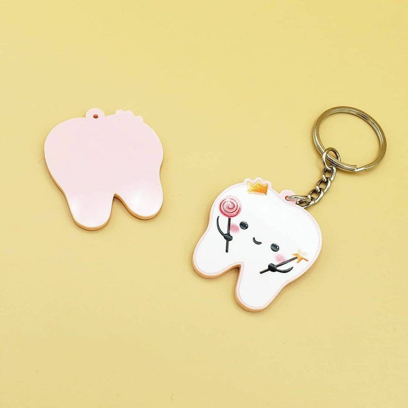 Tooth Fairy Pink Keychain
