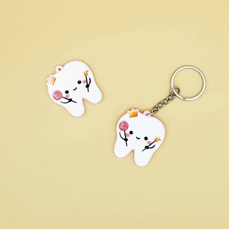 Tooth Fairy Pink Keychain