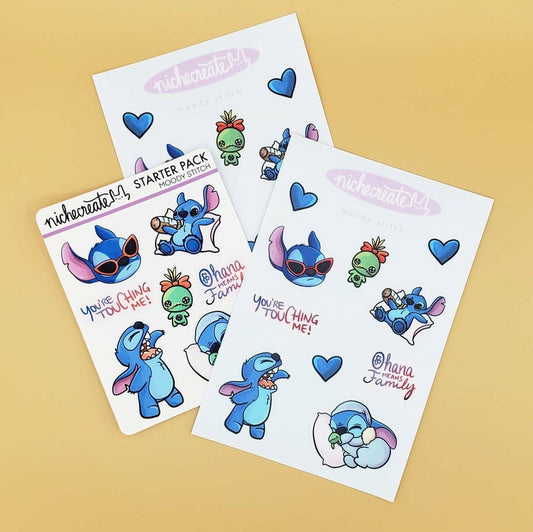 Moody Alien Vinyl Sticker Sheet