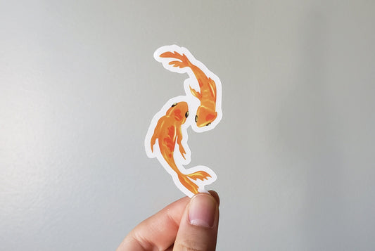 Koi Fish Vinyl Sticker (Transparent)
