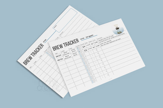 Minimalist Brew Tracker PRINTABLE (Digital)- Coffee Log/Journal