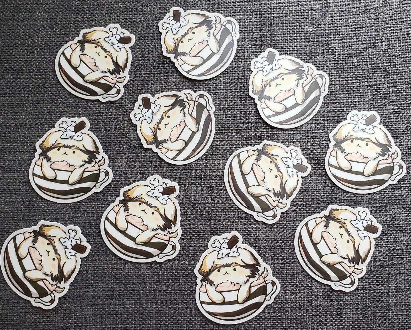 Cattuccino + Mochaccino Mini Vinyl Stickers