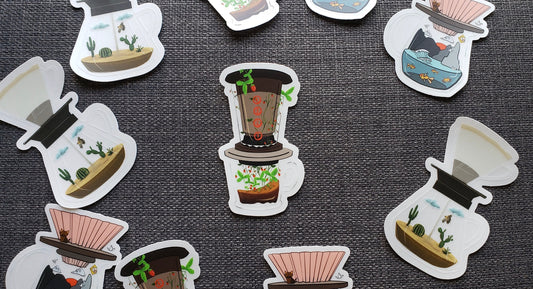 Aeropress Coffee Vinyl Sticker (Transparent)