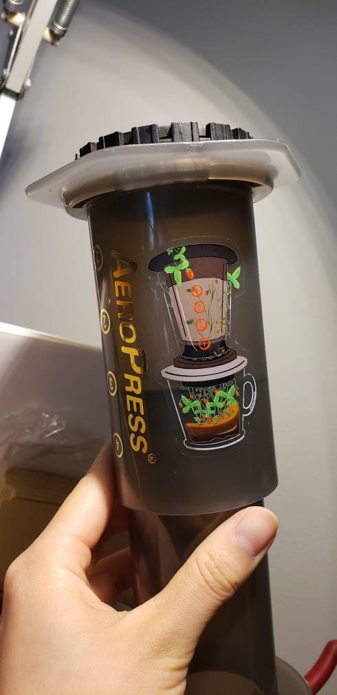 Aeropress Coffee Vinyl Sticker (Transparent)