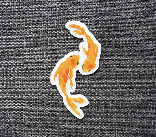 Koi Fish Vinyl Sticker (Transparent)