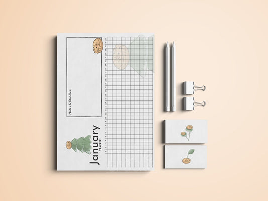 Cat+Plant - Daily Habit Tracker PRINTABLE (Digital)