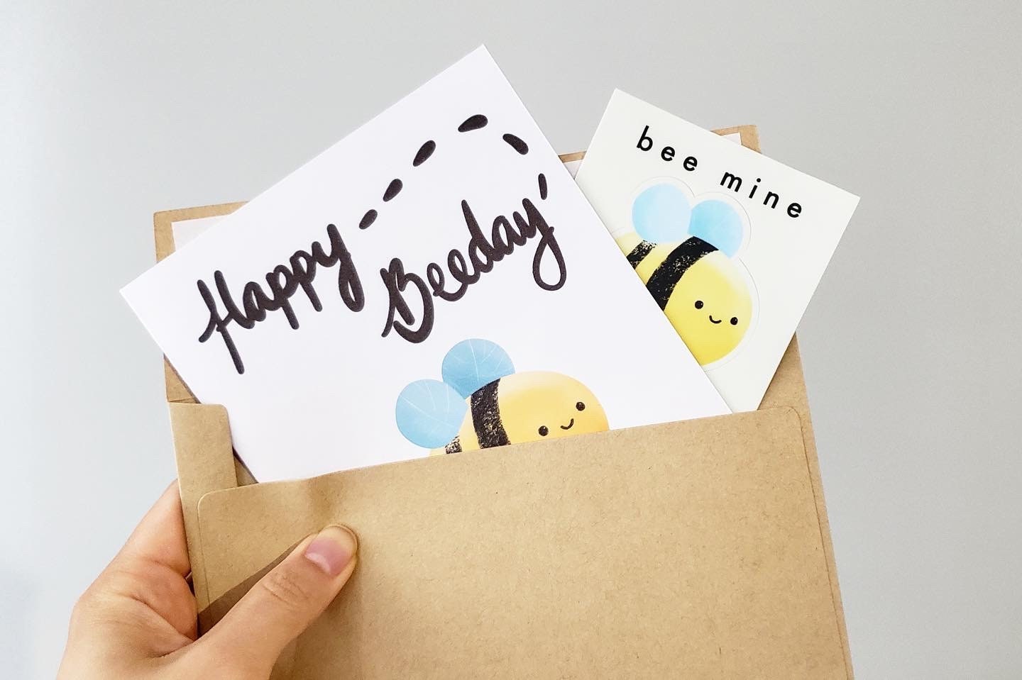 Bee Card + Bee Mine Vinyl Sticker | Birthday/Valentine's Day/Anniversary Card