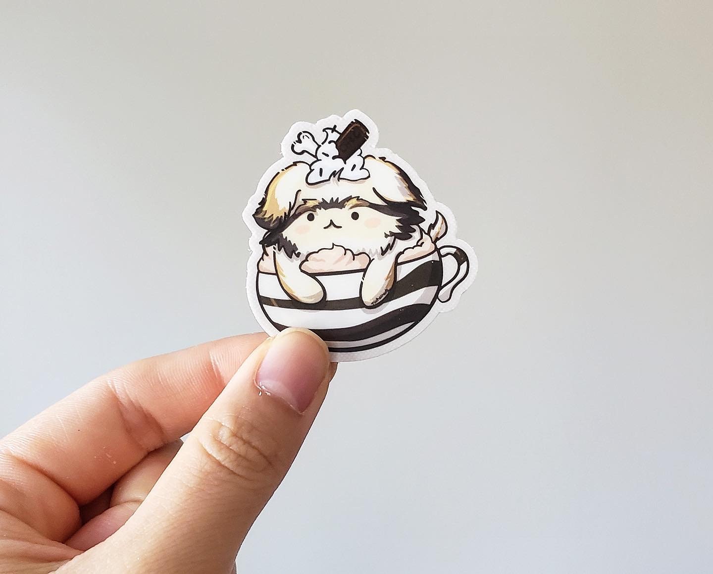 Cattuccino + Mochaccino Mini Vinyl Stickers