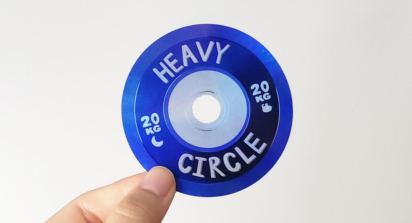 Weightlifting Kilo Plates Vinyl Stickers (Holographic) | Red/Blue/Yellow/Green