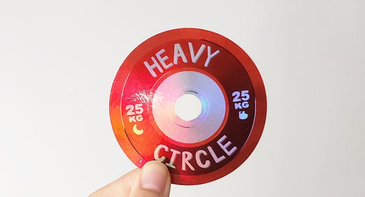 Weightlifting Kilo Plates Vinyl Stickers (Holographic) | Red/Blue/Yellow/Green