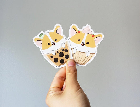 BBT Cupcake Corgi Vinyl Stickers