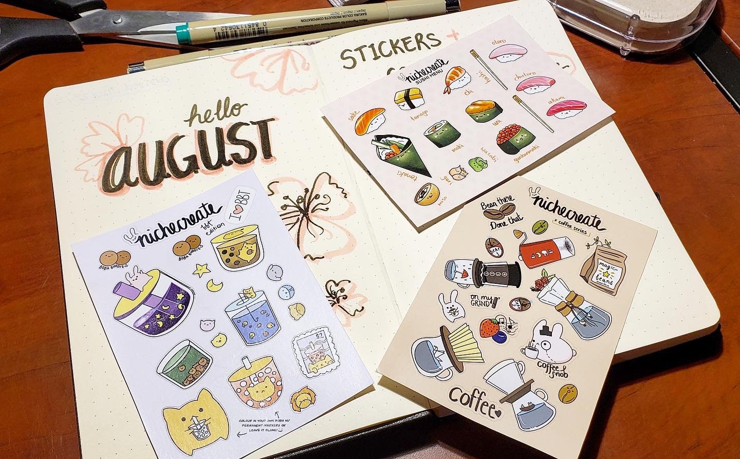 Sushi Menu Planner Sticker Sheet | Water-Resistant