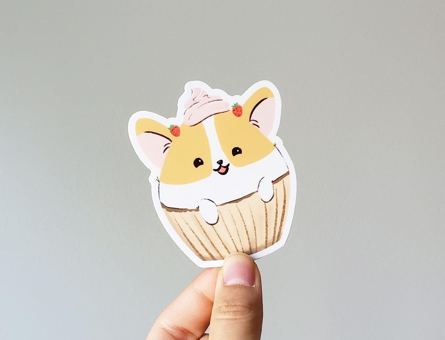BBT Cupcake Corgi Vinyl Stickers