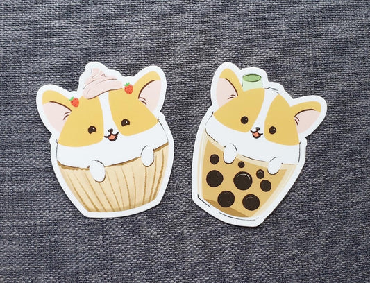 BBT Cupcake Corgi Vinyl Stickers
