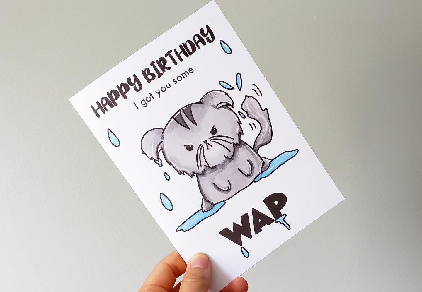 WAP Cat Card | Birthday/Valentine's Day
