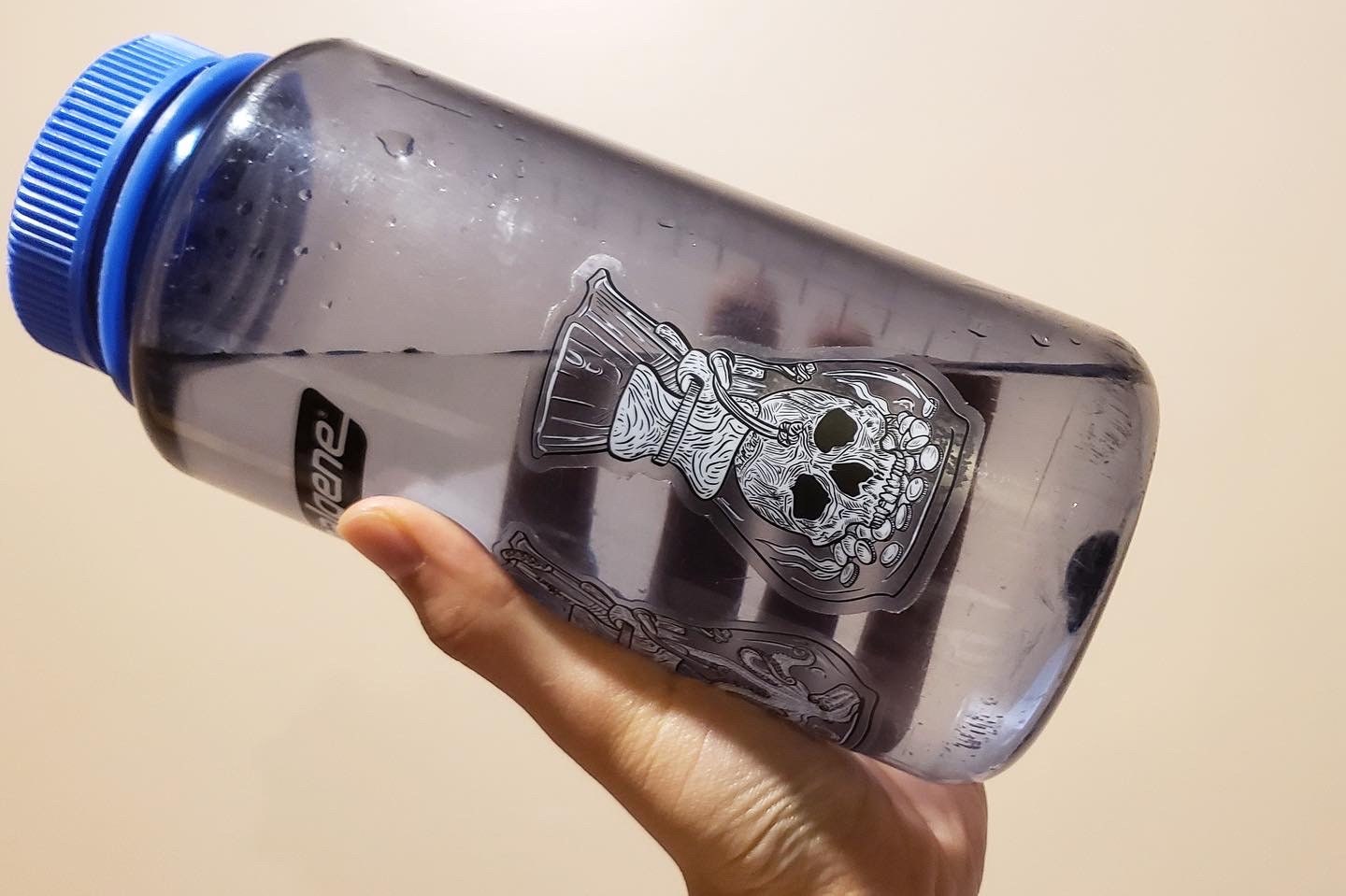 Kraken + Skull Chemex Coffee Vinyl Sticker (Transparent)