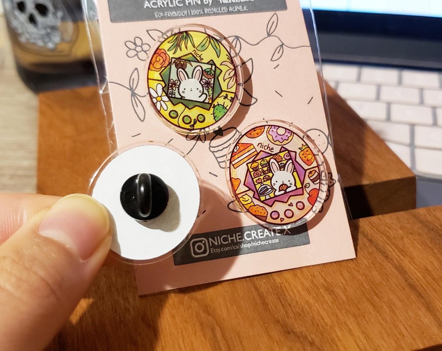 Bunny Shop Tamagotchi Acrylic Pins