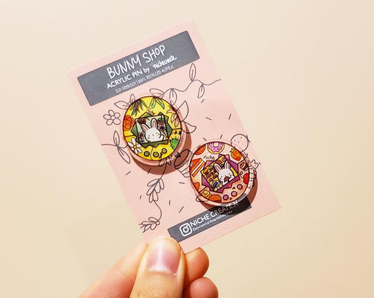 Bunny Shop Tamagotchi Acrylic Pins